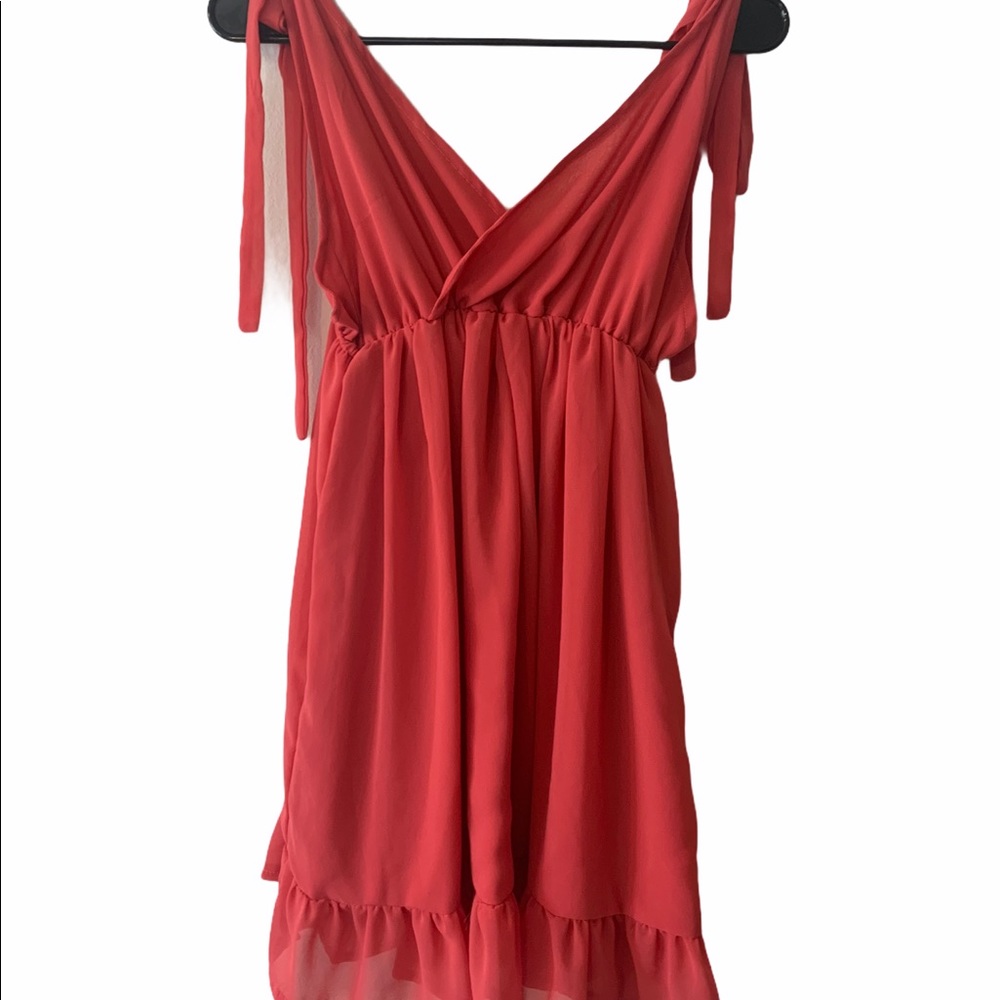 Coral baby doll dress